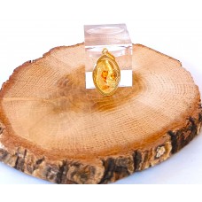 Μενταγιόν Παναγίτσα Σε Κίτρινο Χρυσό 14Κ σε  οβάλ σχήμα (P38)